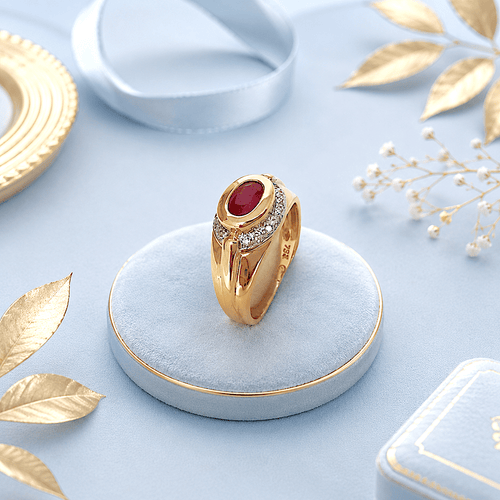Bague 52.5 Bague en or 18 carats, rubis et diamants 58 Facettes 1788