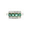 Bague 53 Bague en or gris, émeraudes et diamants 58 Facettes OC-61300096