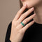 Bague 53 Bague en or gris, émeraudes et diamants 58 Facettes OC-61300096