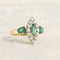 Bague 53 Bague en or jaune, émeraudes et diamants 58 Facettes OC-61300097
