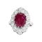 Bague 56 Bague en or blanc avec rubis et diamants 58 Facettes OC-61600022