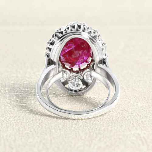 Bague 56 Bague Pompadour en or blanc, rubis et diamants 58 Facettes OC-61600022