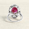 Bague 56 Bague Pompadour en or blanc, rubis et diamants 58 Facettes OC-61600022