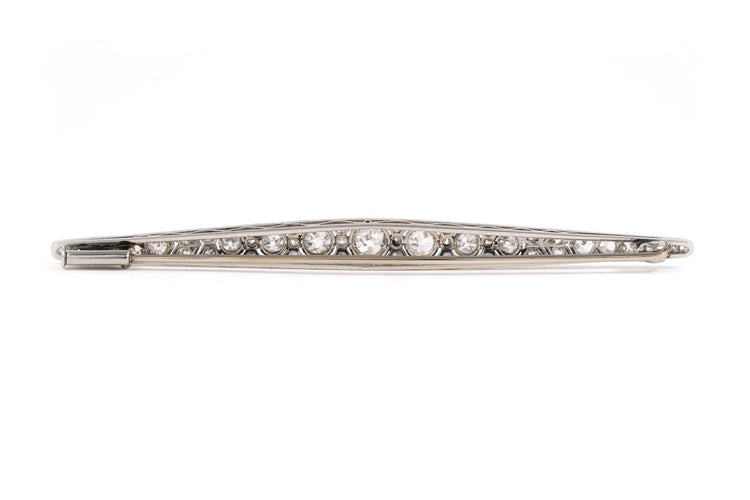 Broche Art déco - Broche en platine et diamants taille ancienne 58 Facettes B886
