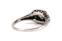 Bague 54 Art déco - Bague en or blanc 18 carats et diamants 58 Facettes 23845