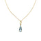 Collier Collier avec pendentif en or jaune et aigue-marine 58 Facettes 40531