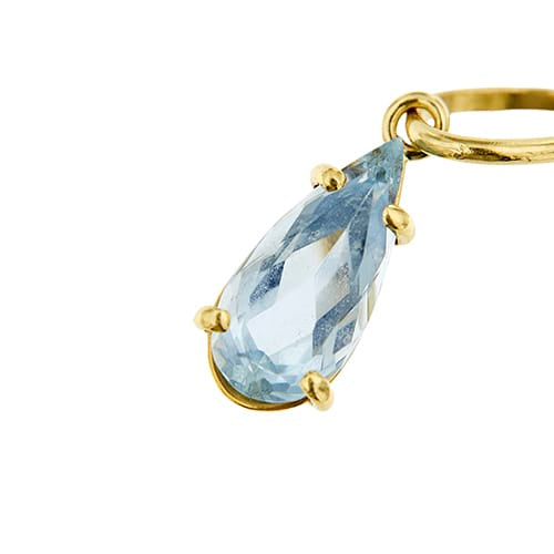 Collier Collier avec pendentif en or jaune et aigue-marine 58 Facettes 40531