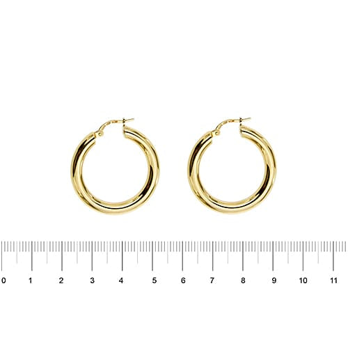 Boucles d'oreilles Unoaerre - Boucles d'oreilles créoles en or jaune 58 Facettes 38892