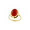 Bague 56 Bague en or jaune 18 ct et corail rouge 58 Facettes 38376