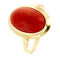 Bague 56 Bague en or jaune 18 ct et corail rouge 58 Facettes 38376