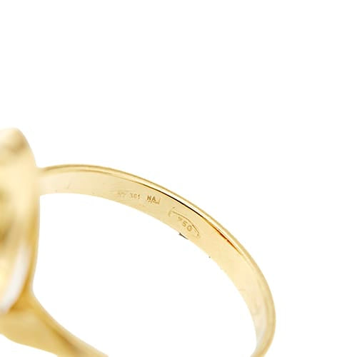 Bague 56 Bague en or jaune 18 ct et corail rouge 58 Facettes 38376