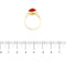 Bague 56 Bague en or jaune 18 ct et corail rouge 58 Facettes 38376
