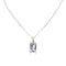 Collier Vieri - Collier en or blanc avec aigue-marine et diamants 58 Facettes 38678