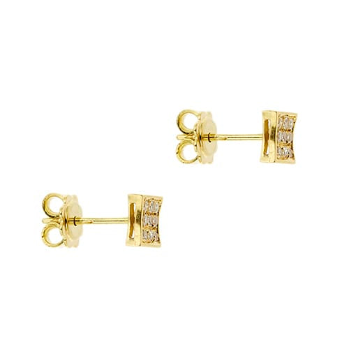 Boucles d'oreilles Boucles d'oreilles puces en or jaune et diamants 0,18 ct 58 Facettes 25539
