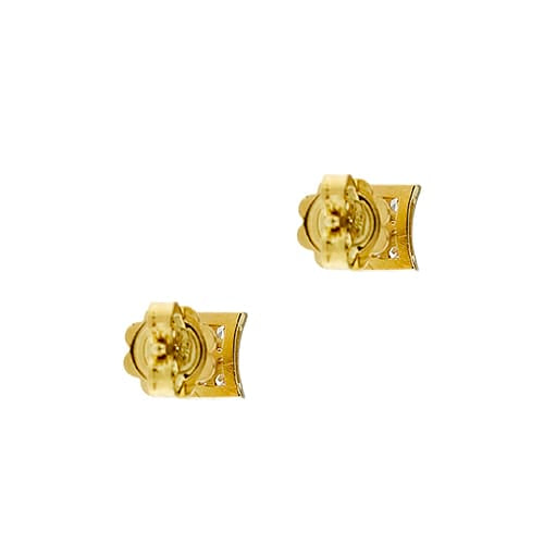 Boucles d'oreilles Boucles d'oreilles puces en or jaune et diamants 0,18 ct 58 Facettes 25539