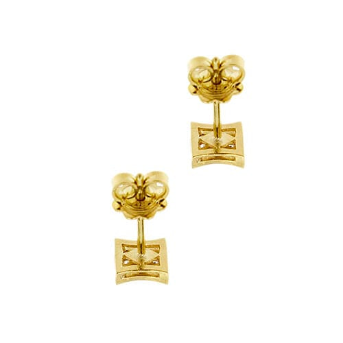 Boucles d'oreilles Boucles d'oreilles puces en or jaune et diamants 0,18 ct 58 Facettes 25539