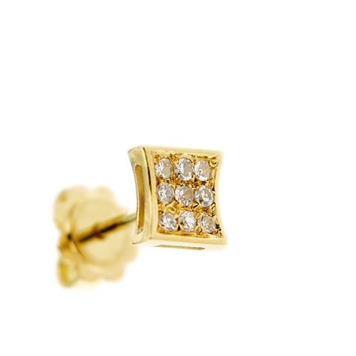 Boucles d'oreilles Boucles d'oreilles puces en or jaune et diamants 0,18 ct 58 Facettes 25539
