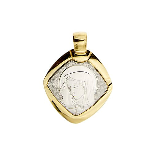Pendentif Stella - Pendentif Madonna en or jaune et or blanc 58 Facettes 42069