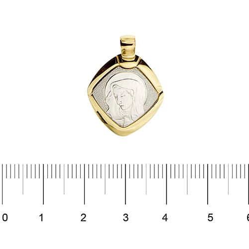 Pendentif Stella - Pendentif Madonna en or jaune et or blanc 58 Facettes 42069