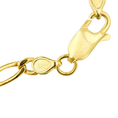 Collier Collier maille Figaro en or jaune 58 Facettes 36715