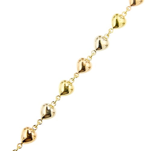 Bracelet Bracelet à cœurs en trois ors 58 Facettes 41400