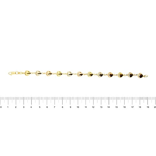 Bracelet Bracelet à cœurs en trois ors 58 Facettes 41400