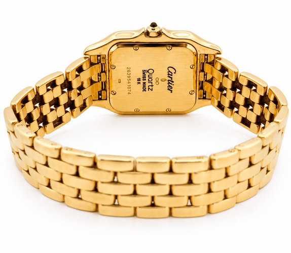 Montre Cartier Panthère - Montre Medium Date en or jaune 18 carats 58 Facettes Cp