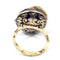 55 Bague porte-poison en or jaune, émaux et diamants 58 Facettes 449/26 B