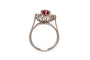 Bague 52 Art Déco - Bague en or blanc, rubis et diamants taille rose 58 Facettes 23846