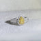 Bague 53 Bague poire en or blanc 18K et diamants jaunes 0,50 ct 58 Facettes GBR1244WG