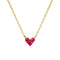 Collier Heart to Have - Collier cœur en or 18 carats et rubis 58 Facettes GPD1340YG