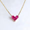 Collier Heart to Have - Collier cœur en or 18 carats et rubis 58 Facettes GPD1340YG