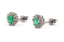 Boucles d'oreilles Boucles d'oreilles en or blanc, émeraudes et diamants 58 Facettes B890