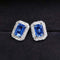 Boucles d'oreilles One of A Kind - Boucles d'oreilles en or blanc, saphirs et diamants 58 Facettes GER1043WG