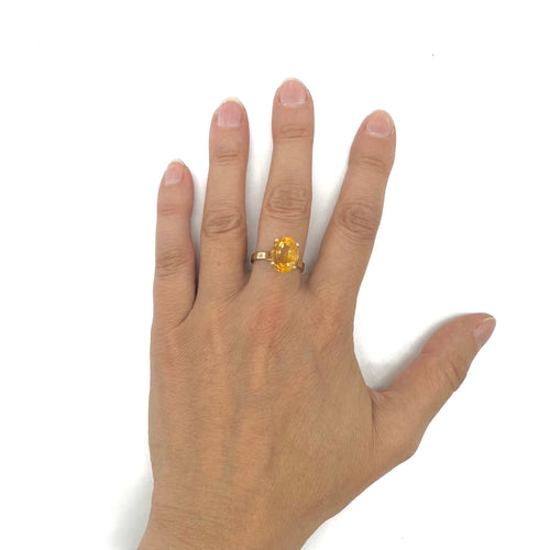 Bague 56 Bague en or jaune et citrine 58 Facettes Z1351850