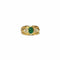 Bague 53 Bague godronnée émeraude en or jaune 18k 58 Facettes REF2575-343