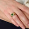 Bague 53 Bague godronnée émeraude en or jaune 18k 58 Facettes REF2575-343