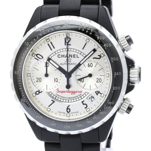 Montre Chanel J12 - Montre chronographe automatique en céramique et acier 58 Facettes ev5hj4x2z5