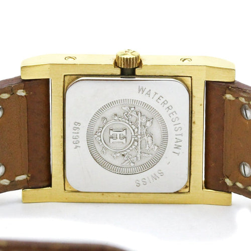 Montre Hermès Médor - Montre quartz en métal plaqué et cuir 58 Facettes nb2sumnyp4