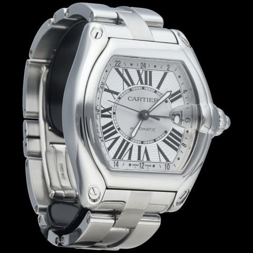 Montre Cartier Roadster XL GMT - Montre en acier 58 Facettes MT47192