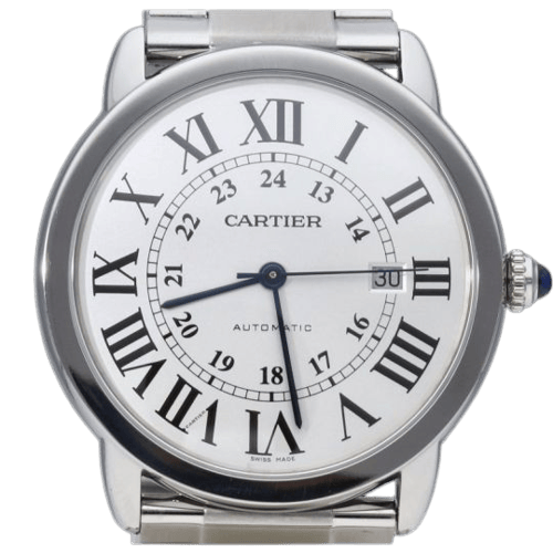 Montre Cartier Ronde Solo - Montre automatique en acier 58 Facettes MT47203