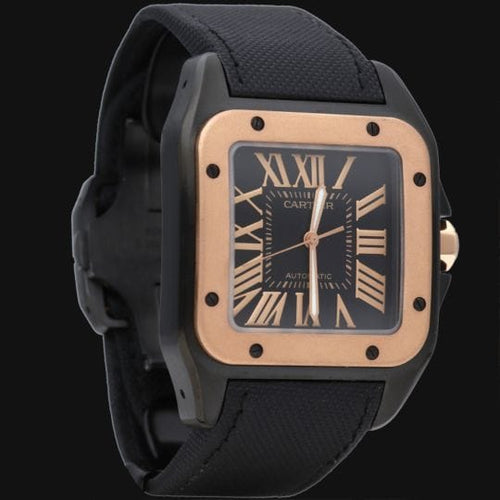 Montre Cartier Santos 100 XL - Montre PVD et or rose 58 Facettes MT47332