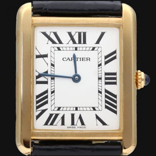 Montre Cartier Tank Solo MM - Montre en or jaune et acier 58 Facettes MT47338