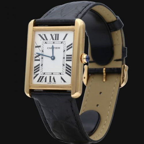 Montre Cartier Tank Solo MM - Montre en or jaune et acier 58 Facettes MT47338