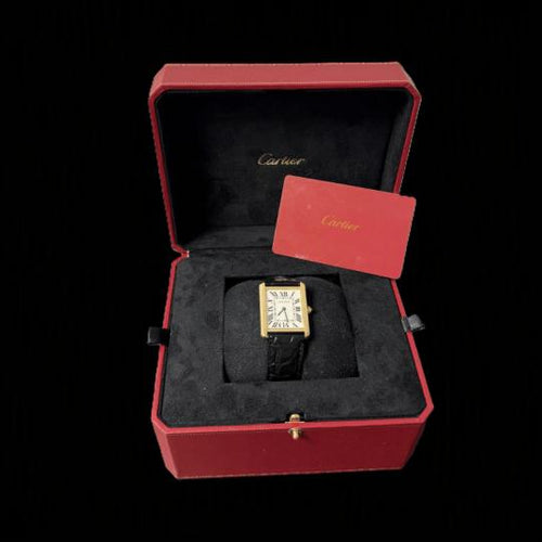 Montre Cartier Tank Solo - Montre en or jaune 58 Facettes MT47342