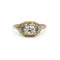 Bague 57 Art Déco - Bague solitaire en or jaune et blanc avec diamant 58 Facettes 260164R