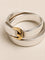 Bague 51 HERMÈS Débridée - Bague Ceinture en argent et or 18 carats 58 Facettes WC-2026-3612