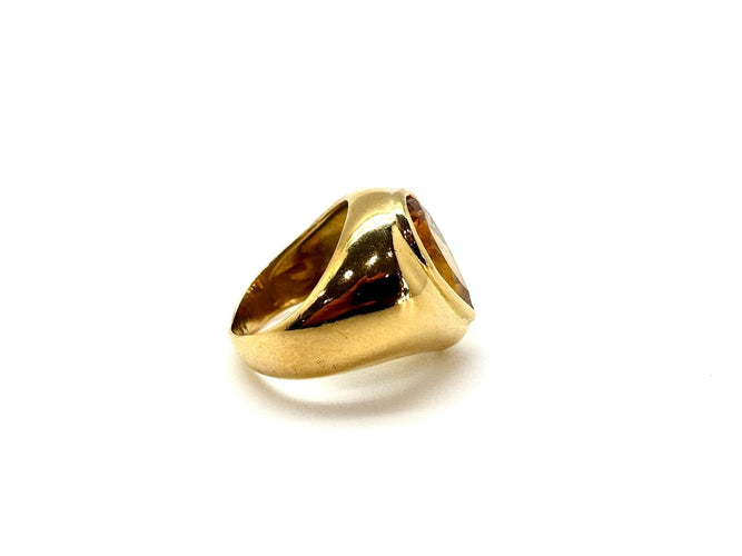 Bague 53 Bague citrine poire en or 18k 58 Facettes M9492