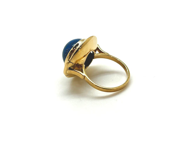 Bague 56 Bague en or jaune 18K et lapis-lazuli 58 Facettes M94922