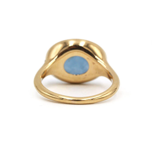 Bague 52 Bague en or jaune, jade et diamants 58 Facettes 260172R